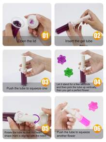 1 件装 厕所清洁凝胶 花形香味 浴室装饰 秋季装饰 - 紫色 - 查看 6