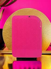 1入組耐熱地墊適用於捲曲,,和頭髮造型工具,23cmX16.5cm,矽膠 - 玫紅色 - 查看 6