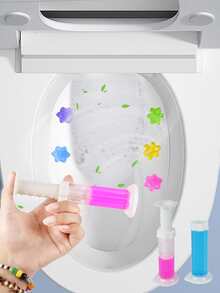 1 Miếng Phòng vệ sinh Làm sạch Gel Hình hoa Hương thơm - Đỏ - Xem 4