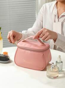 Túi đựng mỹ phẩm chống nước, 1 túi đựng đồ trang điểm du lịch bằng da PU có sức chứa lớn và quai xách, túi đựng đồ trang điểm, túi đựng đồ chăm sóc da, túi đựng đồ vệ sinh cá nhân, đồ dùng du lịch, đồ dùng ký túc xá, quà tặng phù dâu, quà tặng cho mẹ, quà tặng sinh nhật, quà tặng cho bạn bè và giáo viên, đồ trang trí nhà cửa, đồ trang trí phòng tắm, phòng khách, phòng ngủ, hộp đựng đồ phòng tắm, hộp đựng đồ trang sức, hộp đựng dầu dưỡng môi, hộp đựng đồ đựng sơn móng tay, hộp đựng đồ trang điểm - Hồng - Xem 5