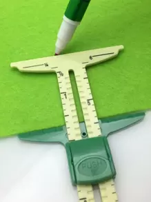 1pc 5 In 1 Sliding Gauge, Multifunctional Plotting Ruler, Sewing Gauge Sewing Measuring Tool, Measuring Patchwork Tool Ruler Tailor Ruler Tool Fabric Quilting Ruler For Knitting, Crafting, Sewing, Beginner Supplies - Multicolor - View 1