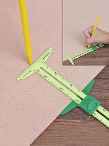 1pc 5 In 1 Sliding Gauge, Multifunctional Plotting Ruler, Sewing Gauge Sewing Measuring Tool, Measuring Patchwork Tool Ruler Tailor Ruler Tool Fabric Quilting Ruler For Knitting, Crafting, Sewing, Beginner Supplies - Multicolor - View 3