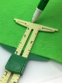 1pc 5 In 1 Sliding Gauge, Multifunctional Plotting Ruler, Sewing Gauge Sewing Measuring Tool, Measuring Patchwork Tool Ruler Tailor Ruler Tool Fabric Quilting Ruler For Knitting, Crafting, Sewing, Beginner Supplies - Multicolor - View 5