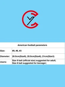 1 pieza fútbol americano - Marrón - Ver 5