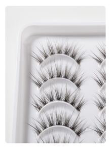 DeceMars Cílios Postiços , 10 Pares 3D3 Cílios Postiços Natural Mangá Cílios Olho De Gato Fofo Wispy Suave Cílios Pestanas Falsas Cílios Postiços Faixa Para Mulheres