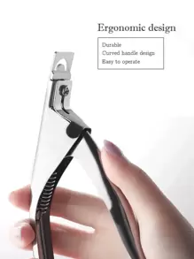 1pc Nail Nail Clippers Sharp U-Shaped Scissors Stainless Steel Nail Clippers Phototherapy Nail Extensions Trim French Scissors Makeup,Nail Supplies,Nail Tools,Nail Art Tools,Back To School,Nails,Nail Tools For Press On Nails,Manicure Pedicure Tools - Silver - View 1