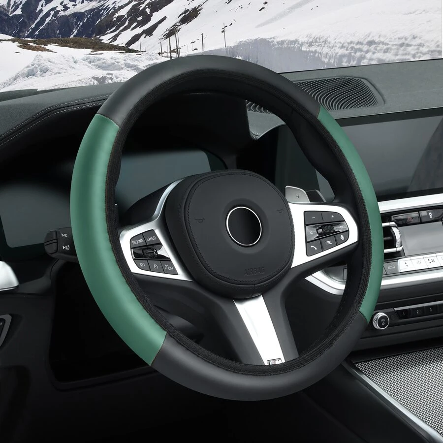 PVCPS07 Green Car Steering Wheel Cover