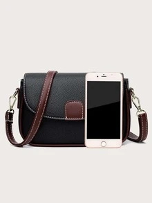 Women Small Shoulder Crossbody Bags Ladies Casual Litchi Embossed Flap Square Bag