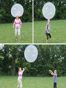 1入組粉色夏天TPR橡膠減壓泡泡球帶水注射,大充氣球