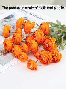 朵人造花，每朵 4 朵牡丹，現代簡約北歐風格，適合婚禮裝飾和家居裝飾。 - 橘色 - 查看 2