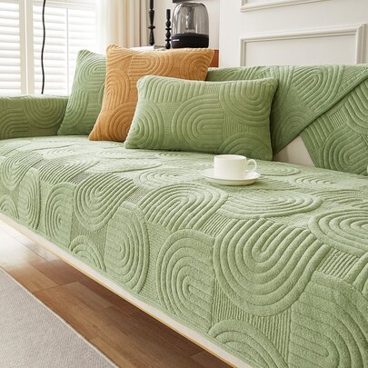 1 Vỏ gối sofa, Chăn phủ sofa chống trượt tối giản hiện đại, Vỏ ghế sofa nhung dày chống bụi, có thể giặt bằng máy mọi mùa, Quà tặng trang trí phòng khách màu xanh lá cây, Vải nhung mềm mại không phai màu, Thân thiện với thú cưng, Ghế sofa hình chữ L và 1/2/3/4 chỗ ngồi, Có thể điều chỉnh cho phòng ngủ