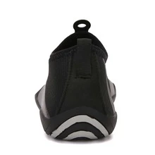Sporty Sneakers For Men, Letter Graphic Slip On Water Shoes - Black and White - View 4