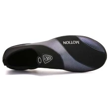 Sporty Sneakers For Men, Letter Graphic Slip On Water Shoes - Black and White - View 5
