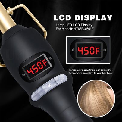 UKLISS 2-In-1 Wet & Dry Fluffy Curling Iron For Bangs, Electric Hair Curler & Straightener Brush, Gift Ideas For Men & Women, Unique Gifts, Top Gifts, Cool Gifts, Gifts For Her, Gift Sets