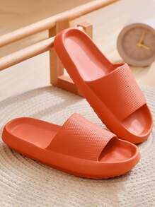 Funky Slides For Men, Dép đi trong nhà EVA một băng có họa tiết nổi - trái cam - Xem 3