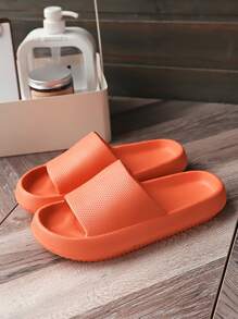 Funky Slides For Men, Dép đi trong nhà EVA một băng có họa tiết nổi - trái cam - Xem 4