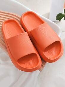 Funky Slides For Men, Dép đi trong nhà EVA một băng có họa tiết nổi - trái cam - Xem 5