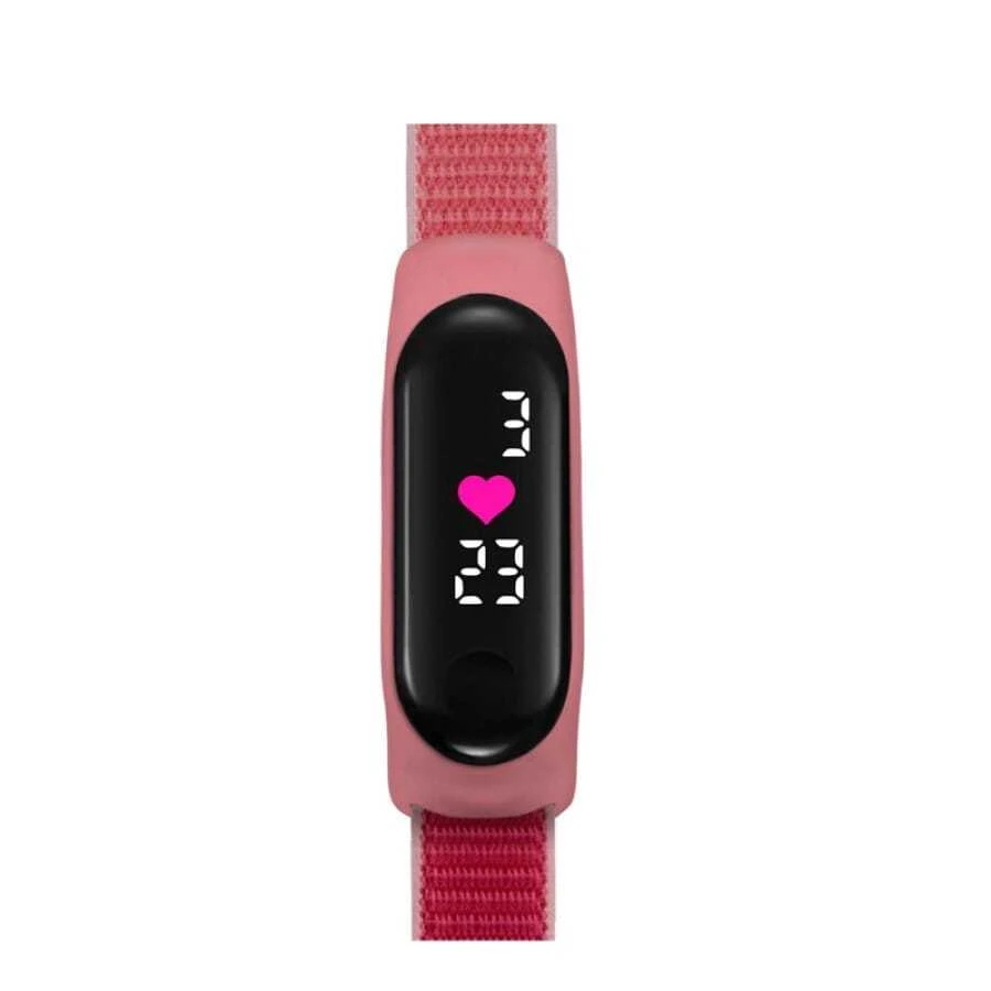 Love Heart Watch LED Touch Screen Bracelet For Men And Women - Pink - View 1