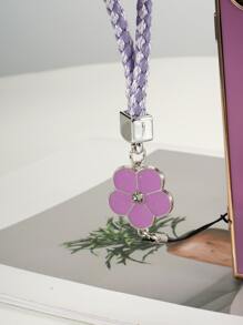Plain Phone Case With Lanyard - Purple - View 2