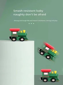 Wooden Track Magnetic Toy Train - Multicolor - View 4