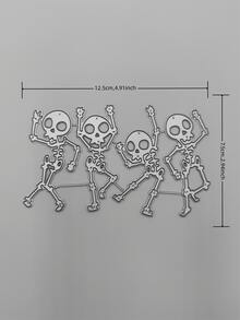 1pc Skull Design Cutting Die - Silver - View 2
