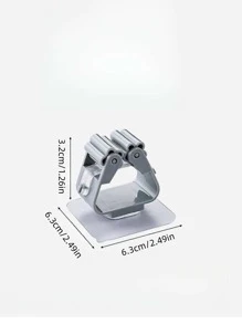 1入組拖把架，無需鑽孔，強力粘合劑，掃帚夾，浴室、廚房和壁櫥壁掛式衣架 - 白色 - 查看 5