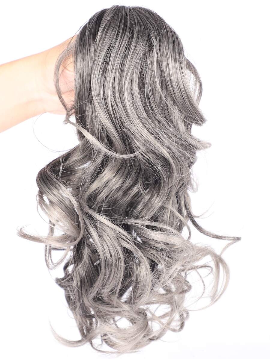 Múa Màu xám 10 Inch Ngắn Polyester Sợi tổng hợp Tóc đuôi gà Đối với phụ nữ - Xám - Xem 1