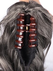 Múa Màu xám 10 Inch Ngắn Polyester Sợi tổng hợp Tóc đuôi gà Đối với phụ nữ - Xám - Xem 3