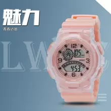 Pequeño reloj electrónico multifunción fresco para hombres y mujeres - Blanco - Ver 3