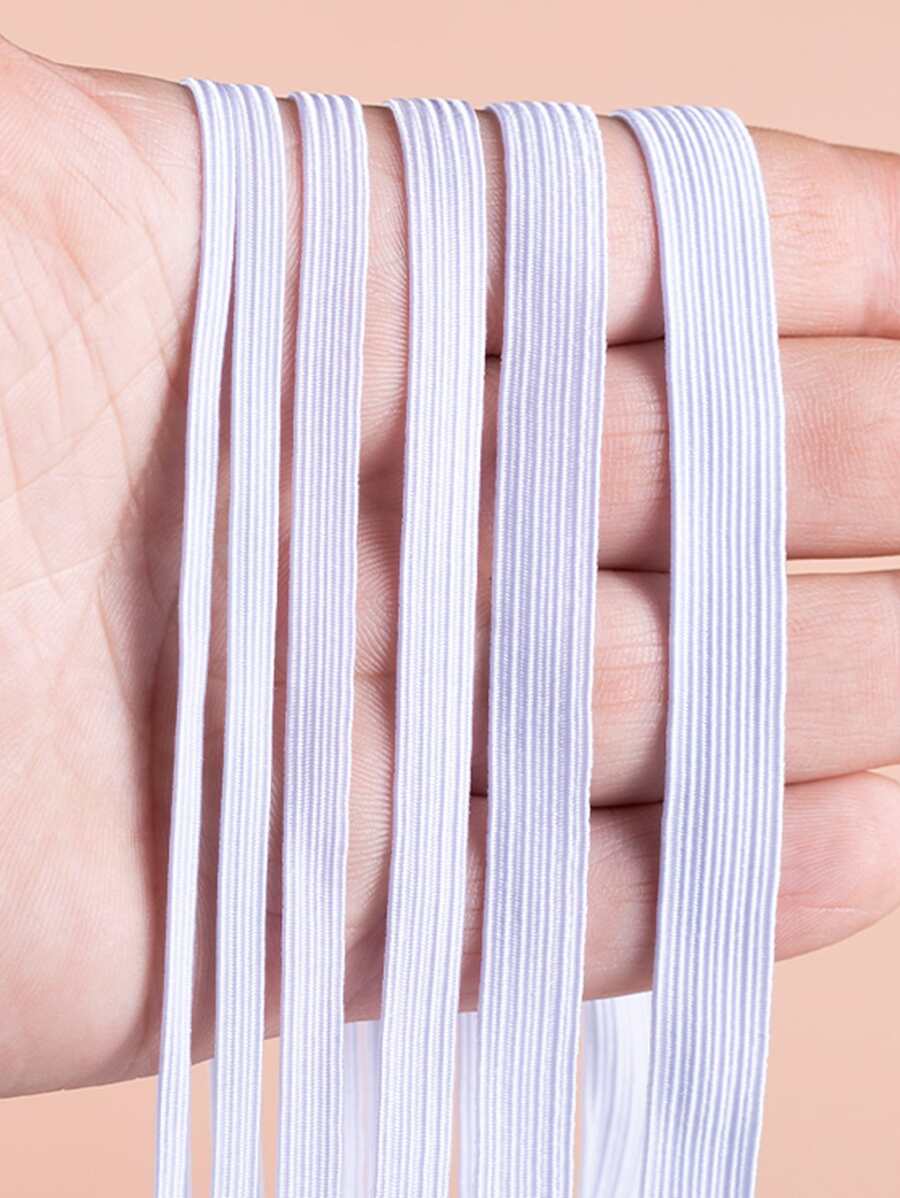 Thin flat narrow elastic elastic belt baby trousers waist high elastic rubber band elastic rope clothing accessories - White - View 1