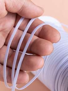 Thin flat narrow elastic elastic belt baby trousers waist high elastic rubber band elastic rope clothing accessories - White - View 2