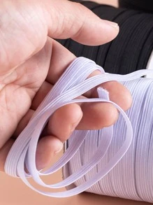 Thin flat narrow elastic elastic belt baby trousers waist high elastic rubber band elastic rope clothing accessories - White - View 3