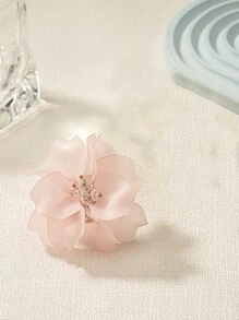 1 chiếc nhẫn thời trang theo phong cách châu Âu và Mỹ, chiếc nhẫn được thiết kế bằng hoa lớn với những cánh hoa màu hồng và có thể điều chỉnh độ mở, thích hợp cho phụ nữ và trẻ em gái - Màu Hồng baby - Xem 3