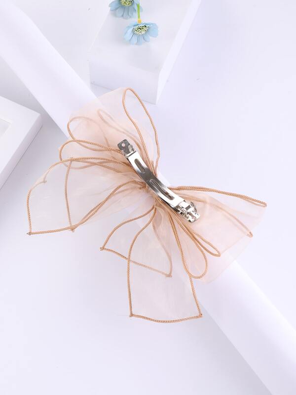 1 pieza gasa con diseño de lazo Accesorios de pelo Horquilla Moda de