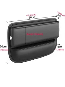 1 pieza Caja de almacenamiento asiento de coche con abertura - Negro - Ver 3