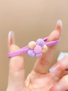 20 chiếc Dây buộc tóc trang trí hoa và trái tim cho bé gái cho cuộc sống hàng ngày - Nhiều màu - Xem 5