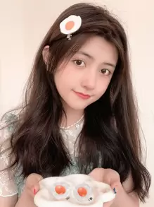 2pcs/Pack Cute And Funny Party Hair Clips Faux Fried Eggs And Alligator Hair Pins Casual Claw Clips Hair Claws Hair Barrettes, School Stuff, College, Hair Accessories, Head Accessories - Multicolor - View 2