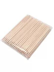 100支装 11.4厘米橙色双头美甲木棒，包含点钻笔、角质层推棒等美甲工具，适用于美甲用品、美甲工具、美甲艺术等，是返校季、美甲产品和美甲贴片的理想之选。 - 橘色 - 查看 2