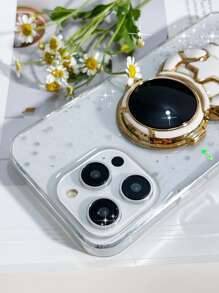 Glitter Phone Case With Astronaut Design Stand-Out Phone Grip - White - View 3