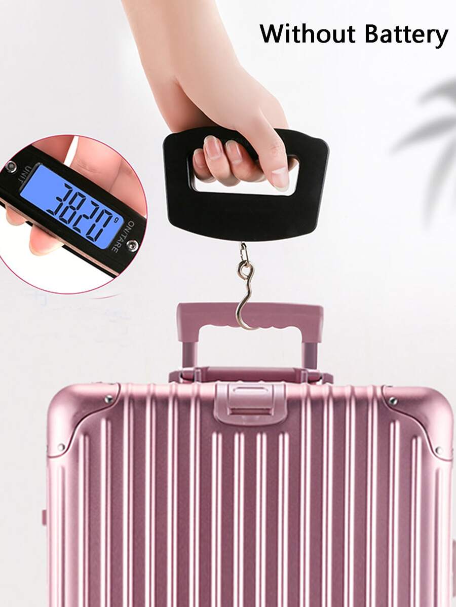 Portable Digital Electronic Suitcase Weighting Luggage Handheld Fish Hook Hanging Scale---without batteries! Weight Scale Suitcase Handheld Scale Baggage Digital  Scale  Perfect for Travel Home - Black - View 1