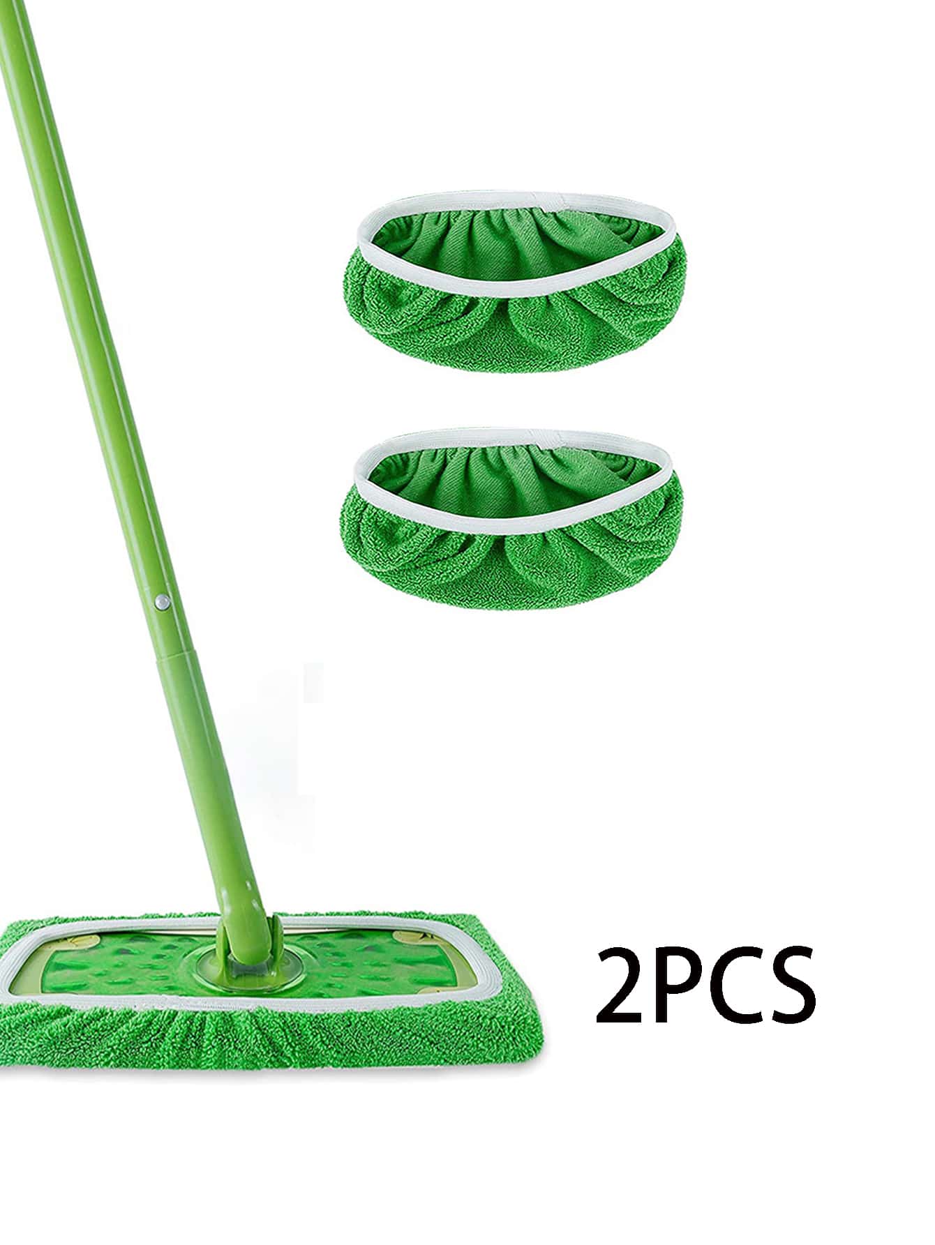 Replaceable Sponge Cover For Household Wet & Dry Rotating Bathroom Mop With Water Absorption - Green - View 1