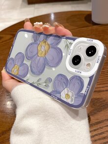 Floral Pattern Clear Phone Case,International Version, Not The Domestic Version - Multicolor - View 3