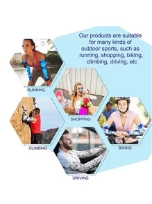 男士防曬防紫外線冰絲袖套，迷彩臂套，防曬，降溫，透氣，適用於夏季戶外運動如騎車等 - 彩色 - 查看 3