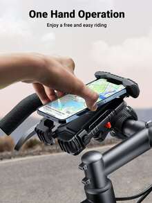 Acefast單車/摩托車手機架通用防滑減震手機支架 - 黑色 - 查看 4