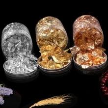 3克盒裝玫瑰金箔美甲裝飾材料