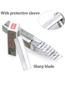 20 cái Thép không gỉ Dao cạo lông mày Lưỡi Đối với Trang điểm chuyên nghiệp Nghệ sĩ Tẩy lông Công cụ làm đẹp - Bạc - Xem 4