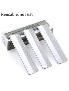 20 cái Thép không gỉ Dao cạo lông mày Lưỡi Đối với Trang điểm chuyên nghiệp Nghệ sĩ Tẩy lông Công cụ làm đẹp - Bạc - Xem 2