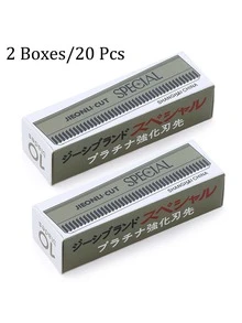 20 cái Thép không gỉ Dao cạo lông mày Lưỡi Đối với Trang điểm chuyên nghiệp Nghệ sĩ Tẩy lông Công cụ làm đẹp - Bạc - Xem 5
