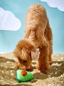 1pc Summer Fruit Style Plush Avocado Pet Toy, Suitable For Small Dogs And Cats, For Relieving Boredom, Playing, And Chewing - Multicolor - View 6