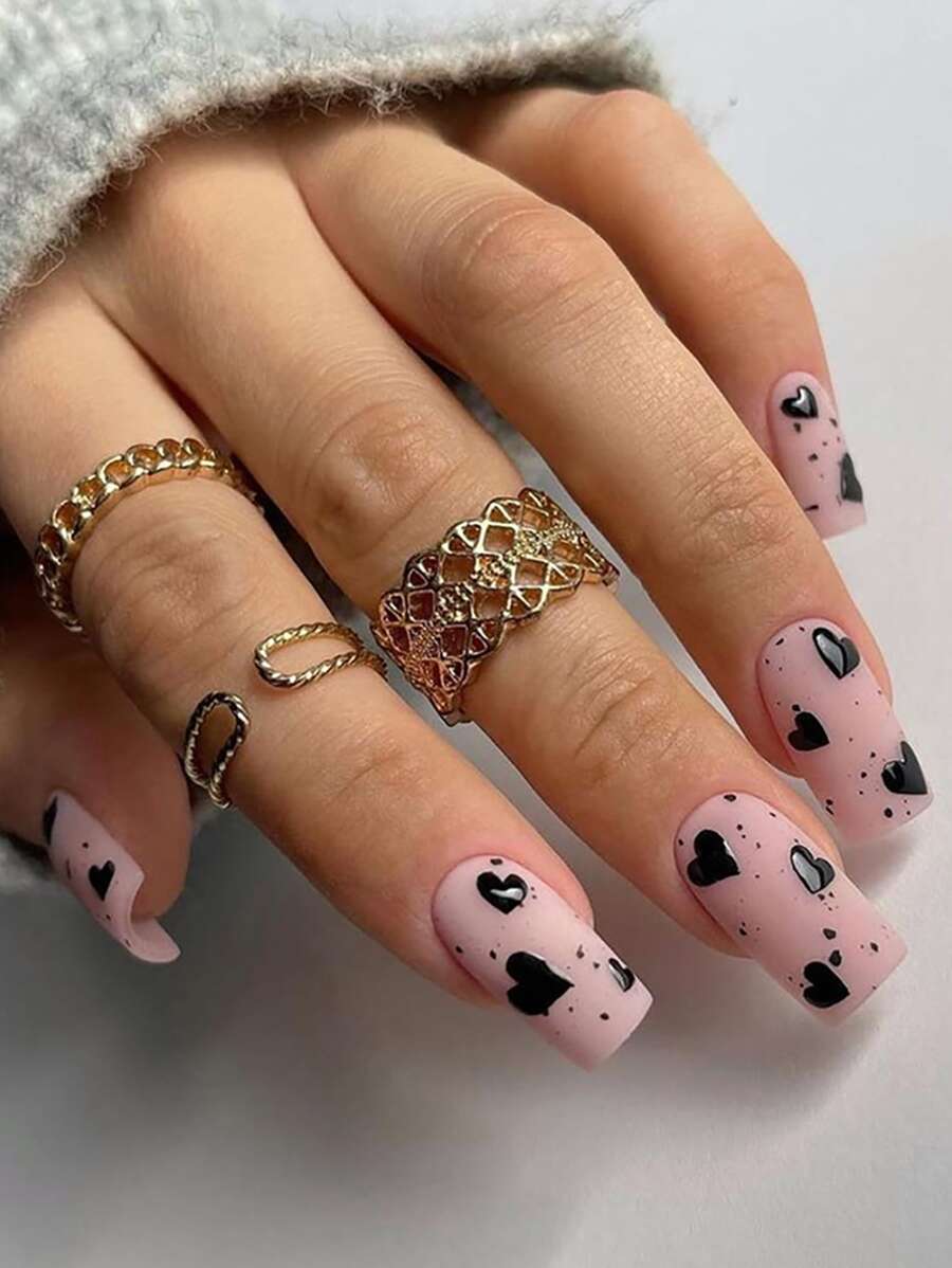 24件貓眼霧面法式中長方形修指甲+1把甲沙+1片果凍膠 - 彩色 - 查看 1